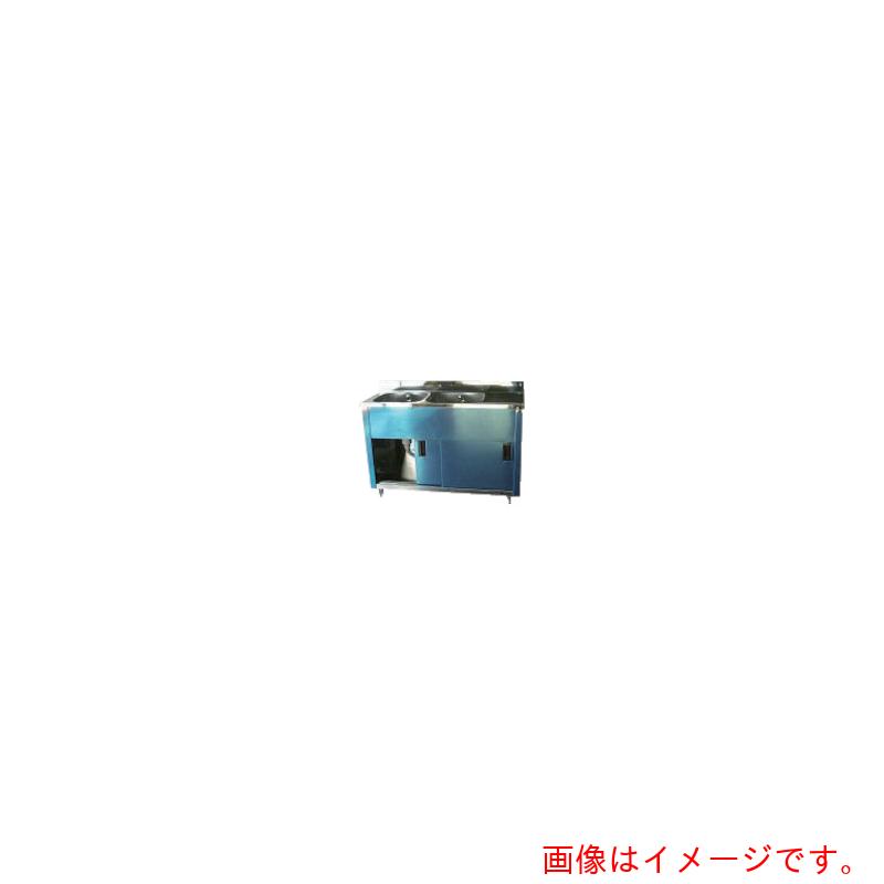 【別途貨物輸送あり】東製造所（azuma） 二槽水切押し込みシンク左海洋博物館 １２００×４５０×８００ 【品番：APM2-1200K-L】