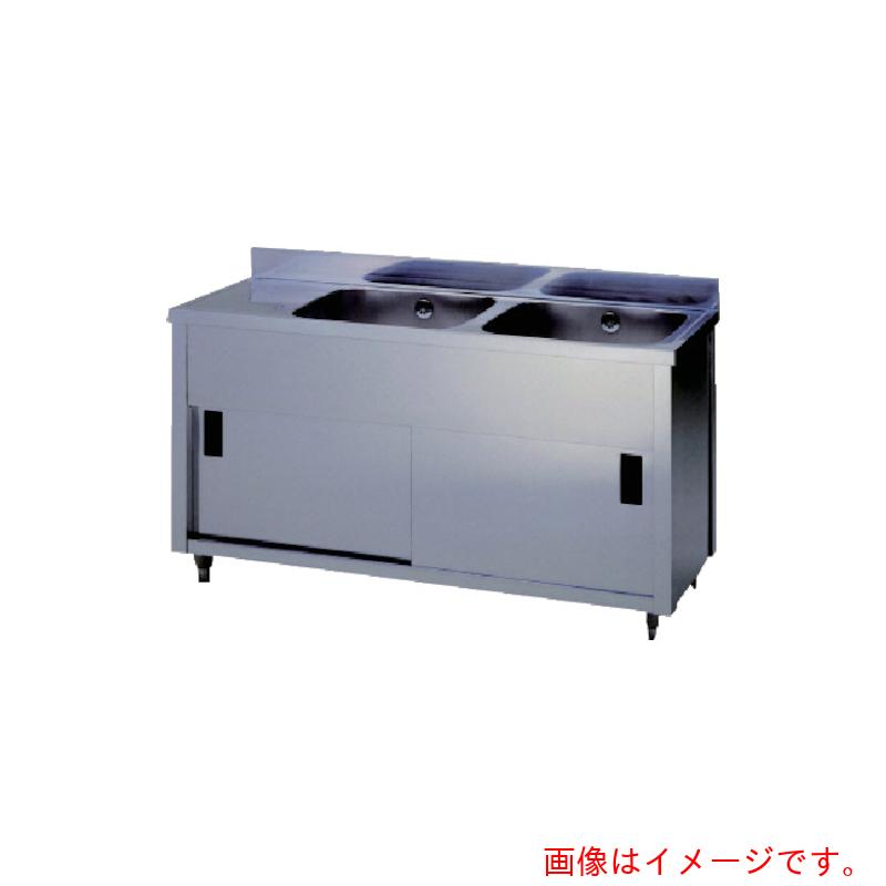 【別途送料あり】東製作所（azuma）　二槽水切キャビネットシンク右水槽　１５００×４５０×８００　【品番：APM2-1500K-R】