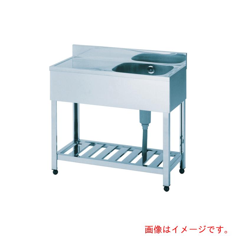【別途送料あり】東製作所（azuma）　一槽水切シンク右水槽　１２００×４５０×８００　【品番：KPM1-1200R】