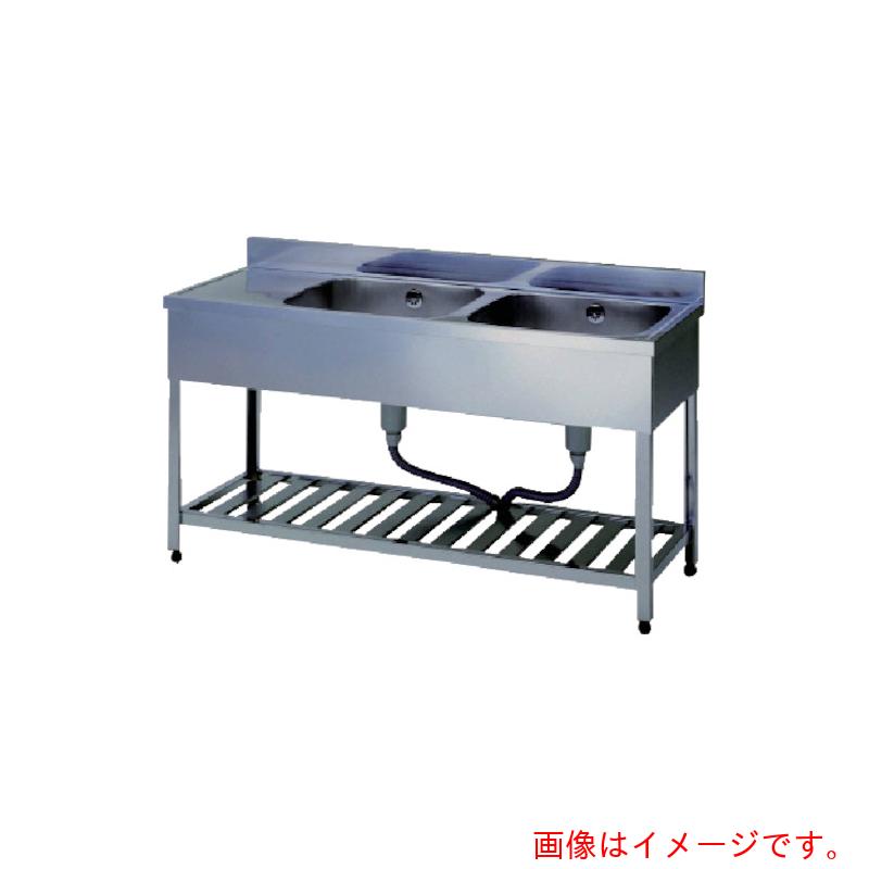 【別途送料あり】東製作所(azuma) 二槽水切シンクBG無ホース付右水槽 1500×450×800 【品番:KPMC2-1500-R】|住設プロ 店