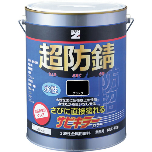BAN-ZI　防錆塗料　サビキラーカラー　４ｋｇ　黒　Ｎ－１０　【品番：B-SKC/K04B】