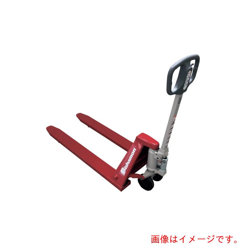 【別途送料あり】スギヤス（Bishamon）　ハンドパレットトラック　超低床式　均等荷重８００ｋｇ　フォーク長さ８１０×間隔２１４ｍｍ　【品番：BM08SS-L50】