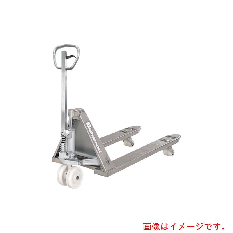 【別途送料あり】スギヤス（Bishamon）　ハンドパレットトラック　準ステンレス製　♯４００仕上げ　均等荷重３０００ｋｇ　フォーク長さ１１５０&times;幅１５３&times;間隔２１４ｍｍ　【品番：BMS30L-PK】｜住設プロ　店