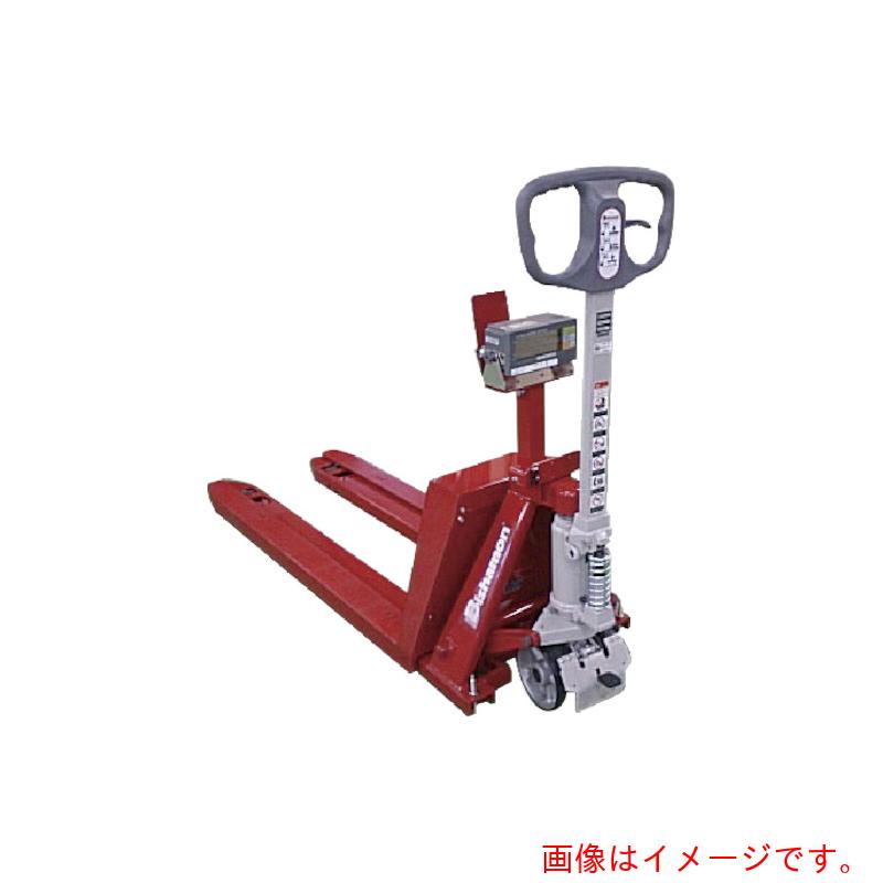 【別途送料あり】スギヤス（Bishamon）　ハンドパレットトラック　計量器付タイプ　ウェイトマチック　秤量６００ｋｇ　フォーク長さ１３８０&times;幅５６４&times;間隔２１４ｍｍ　【品番：BMSW-06SL】｜住設プロ　店