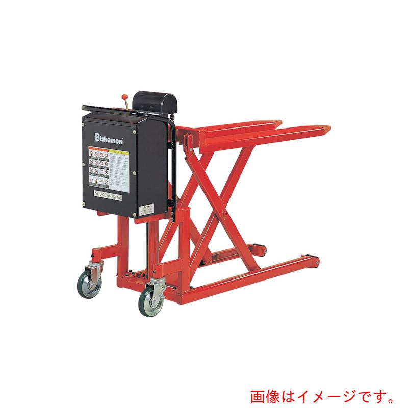 【別途送料あり】スギヤス（Bishamon）　ハンドリフター　スクーパー（バッテリー上昇式）　均等荷重５００ｋｇ　フォーク寸法８０９×４６０ｍｍ　【品番：LV-50NSSE】