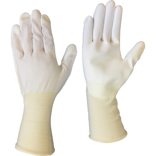 ブラストン（BLASTON）　クリーンルーム用手袋　ＰＵ手の平コート手袋　ロングタイプ　１０双入　ＬＬサイズ　【品番：BSC-17B-LL】