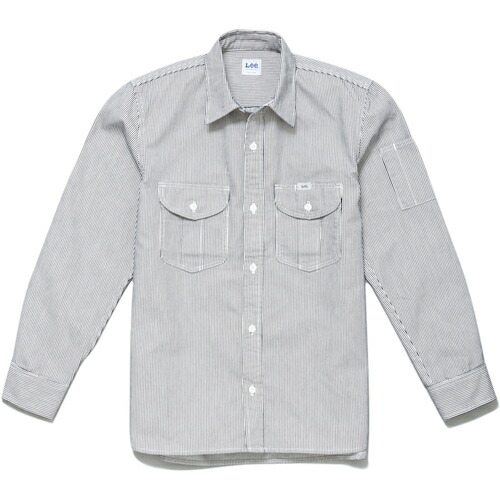 ボンマックス（BONMAX） Ｌｅｅワークウェア メンズワーク長袖シャツ ホワイト×ブルー ＸＸＬ 【品番：LWS46001-18-XXL】