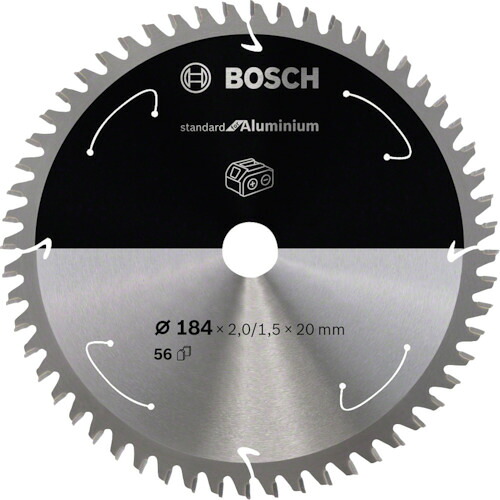 BOSCH（ボッシュ）　丸のこ刃　スタンダードアルミニウム用１８４ｘ５６Ｔ　【品番：2608837768】
