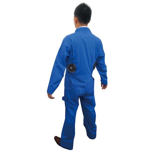 【別途送料あり】ブレイン（BRAIN）　綿１００％空調エアコン（Ｒ）服　つなぎ服　服のみ　ブルー　Ｍサイズ　【品番：BR-233-M-BL】 12,911円