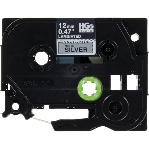 ブラザー工業（brother） ＨＧＥ磁気テープ 黒文字／銀（無光沢）／１２粍 【品番：HGE-M931V】