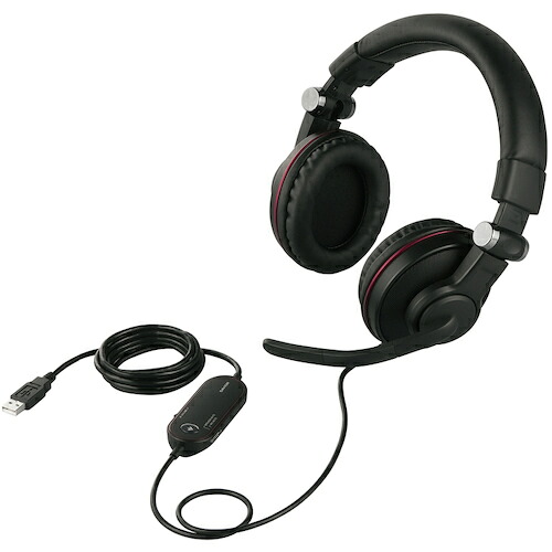 バッファロー（BUFFALO）　ゲーミングヘッドセット　両耳ヘッドバンド式　５．１ｃｈサラウンドシステム　ブラック　【品番：BSHSUH05BK】