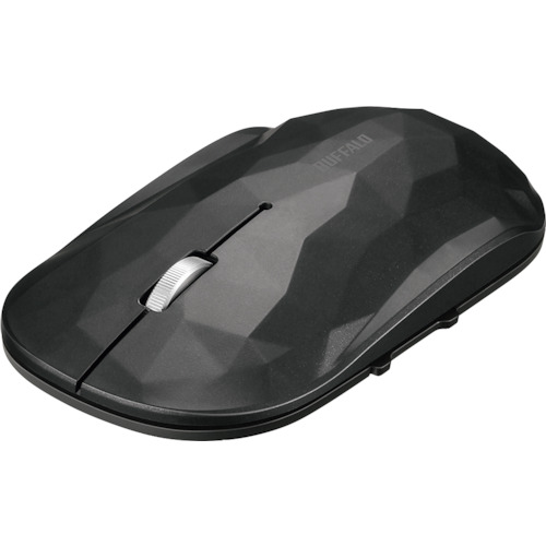 バッファロー(BUFFALO) 薄型 5ボタン Bluetooth BlueLEDマウス ジオメトリー ブラック 【品番:BSMBB530GBK】