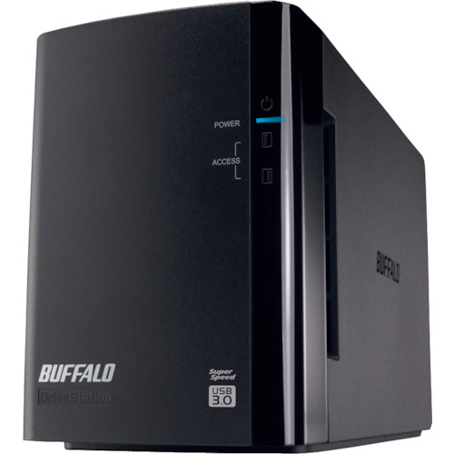 バッファロー（BUFFALO）　ドライブステーション　ミラーリング機能搭載　ＵＳＢ３．０用　外付けＨＤＤ　２ドライブモデル　４ＴＢ　【品番：HD-WL4TU3/R1J】｜住設プロ　店