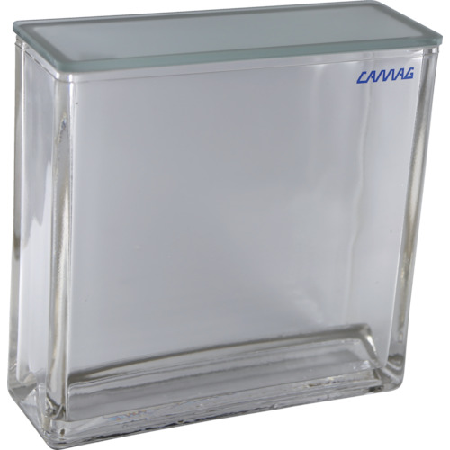 CAMAG 二槽式取りひろげる槽 ２０Ｘ２０ｃｍ 硝子蓋付 【品番：022-5255】