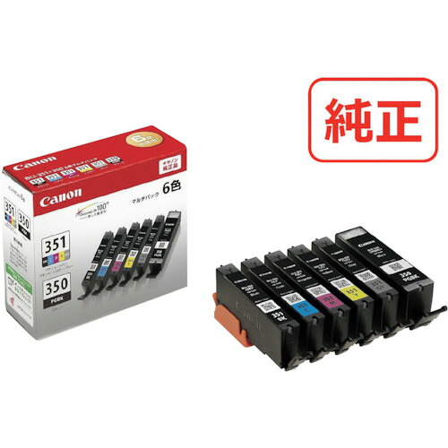 Canon（キヤノンマーケティングジャパン）　インクタンク　ＢＣＩ－３５１＋３５０／６ＭＰ（ＢＫ／Ｃ／Ｍ／Ｙ／ＧＹ）　【品番：BCI-351+350/6MP】