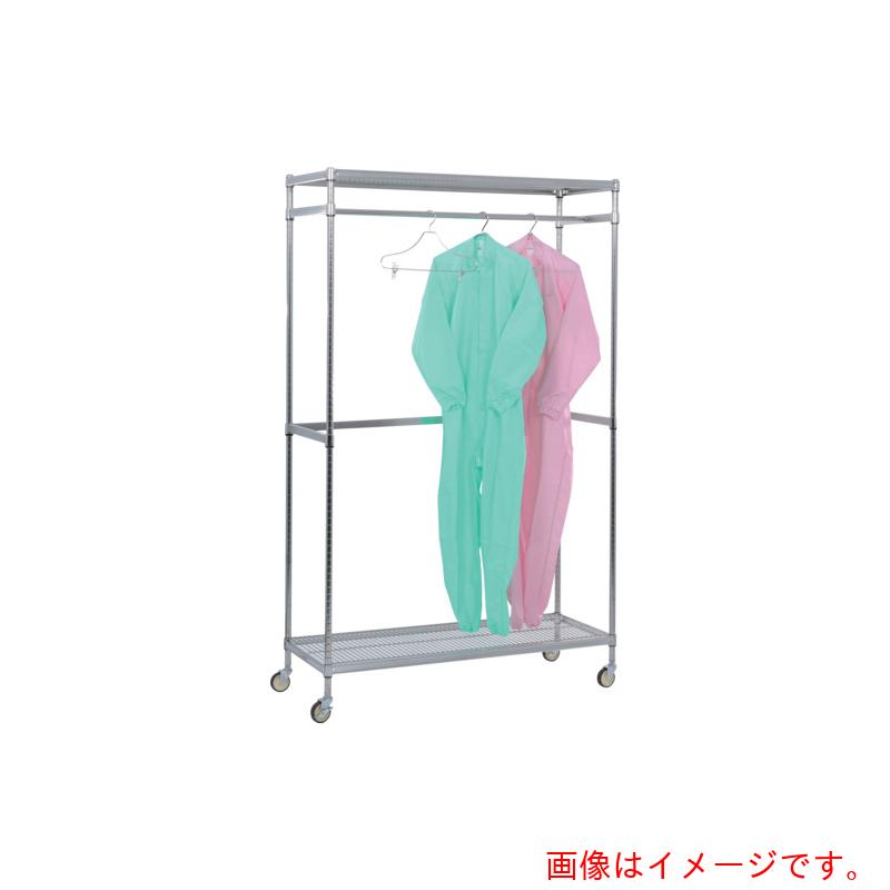 【別途貨物輸送あり】キャニオン（Canyon） ステンレスハンガーラックキャスター付 ＳＨＲ－２５６２Ｃ 【品番：SHR2562C】