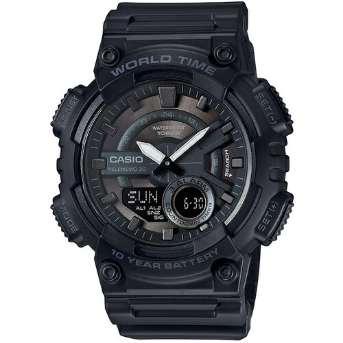 カシオ計算機（CASIO）　アナログウオッチ　カシオコレクションスタンダード　１０気圧防水　【品番：AEQ-110W-1BJH】