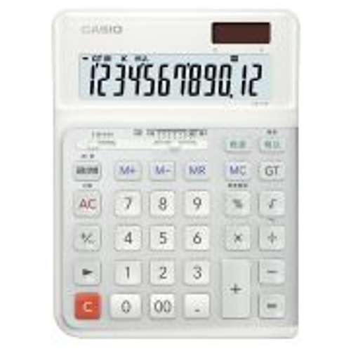 カシオ計算機(CASIO) カシオ人間工学電卓12桁 【品番:DE-12D-WE-N】|住設プロ 店