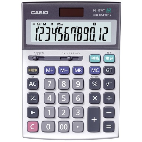 カシオ計算機（CASIO）　実務電卓　【品番：DS-12WT-N】