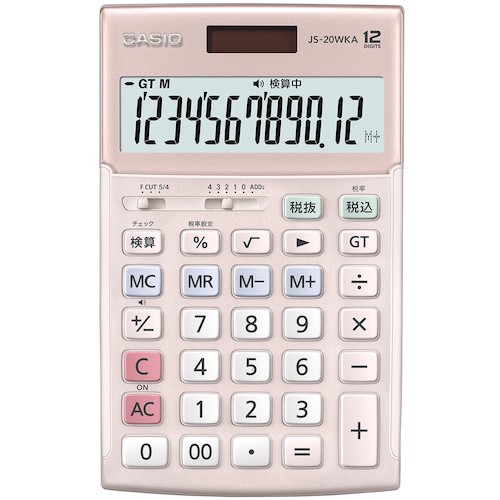 カシオ計算機（CASIO）　本格実務電卓（検算タイプ・５年保証）　【品番：JS-20WKA-PK-N】