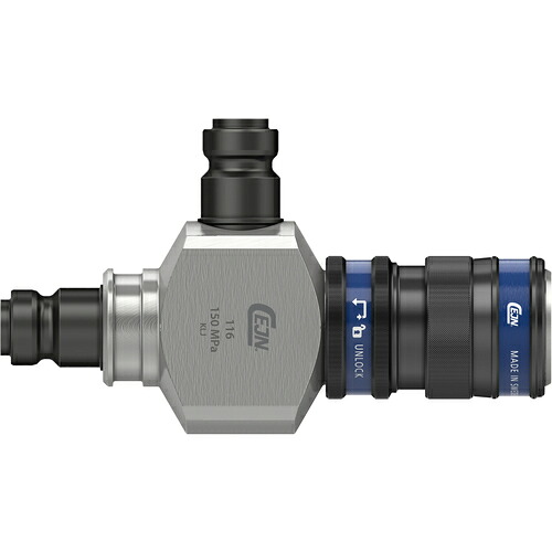 セインジャパン(CEJN) シリーズ116 T型接続 呼径2.5mm カップリング1個、ニップル2個付き 【10個】 【品番:10-116-3166】|住設プロ 店