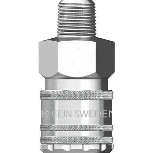 セインジャパン（CEJN）　シリーズ２２０　カップリング　ＮＰＴ１／４　オネジ　【10個】　【品番：10-220-1452】