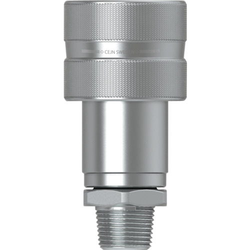 セインジャパン（CEJN）　シリーズ２３２　スクリュータイプカップリング　ポペットバルブ付　呼径１０ｍｍ　ＮＰＴ３／８オネジ　【品番：10-232-1494】