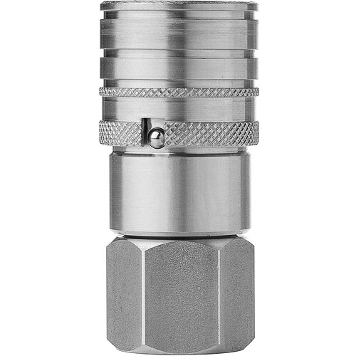 セインジャパン(CEJN) シリーズ266 ステンレス製カップリング 呼径6.3mm G1/4メネジ FPMシール 【10個】 【品番:10-266-1212】|住設プロ 店