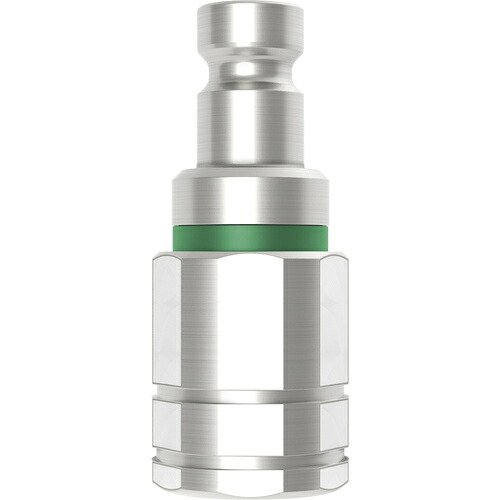 セインジャパン（CEJN）　ノン・ドリップニップル（プラグ）呼径４ｍｍ　真鍮製　バルブ付　ＮＰＴ１／４”メネジ　ＮＢＲ　【品番：10-267-6400】