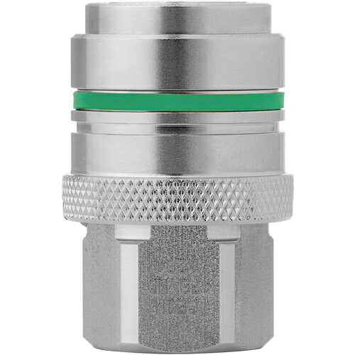 セインジャパン（CEJN） ノン・ドリップカップリング（ソケット）呼径６粍 ステンレス鋼製 弁膜付 ＮＰＴ３／８”メネジ ＦＰＭ 【品番：10-477-1410】