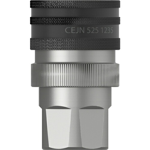 セインジャパン（CEJN）　シリーズ５２５　残圧除去機構付きポペットタイプカップリング　呼径１２．５ｍｍ　Ｇ１／２メネジ　ＮＢＲシール　【10個】　【品番：10-525-1235】