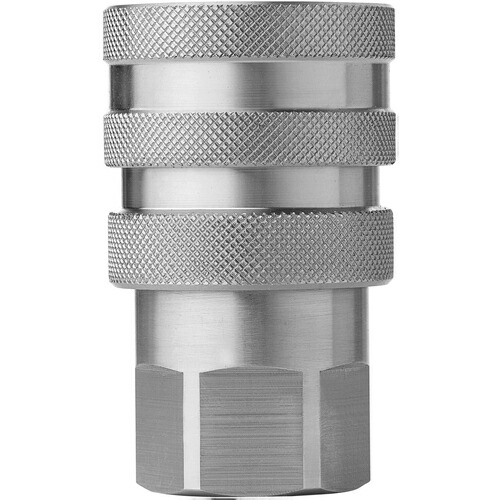 セインジャパン（CEJN） シリーズ５２６ ステンレス製カップリング  呼径１２．５ｍｍ Ｇ１／２メネジ ＦＰＭシール 【10個】 【品番：10-526-1215】