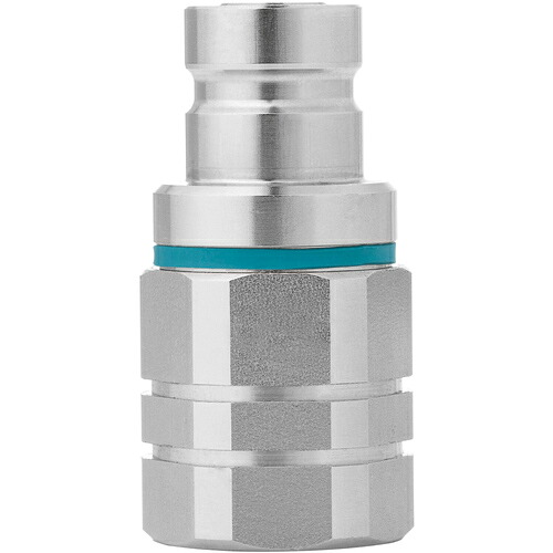 セインジャパン（CEJN）　ノン・ドリップニップル（プラグ）呼径９ｍｍ　ステンレス製　バルブ付　ＮＰＴ１／２&rdquo;メネジ　ＦＰＭ　【品番：10-577-6410】｜住設プロ　店