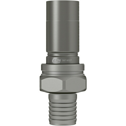 セインジャパン（CEJN） ウルトラフローニップル（プラグ）呼径１２ｍｍ アルミ製 ホース接続１９ｍｍ（３／４”） ＥＰＤＭ 【品番：10-587-6027】