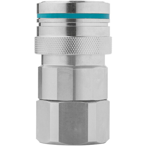 セインジャパン(CEJN) ノン・ドリップカップリング(ソケット)呼径14mm ステンレス製 バルブなし G1/2”メネジ FPM 【品番:10-677-0210】