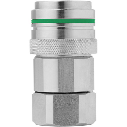 セインジャパン(CEJN) ノン・ドリップカップリング(ソケット)呼径14mm ステンレス製 バルブ付 G1/2”メネジ EPDM 【品番:10-677-1220】
