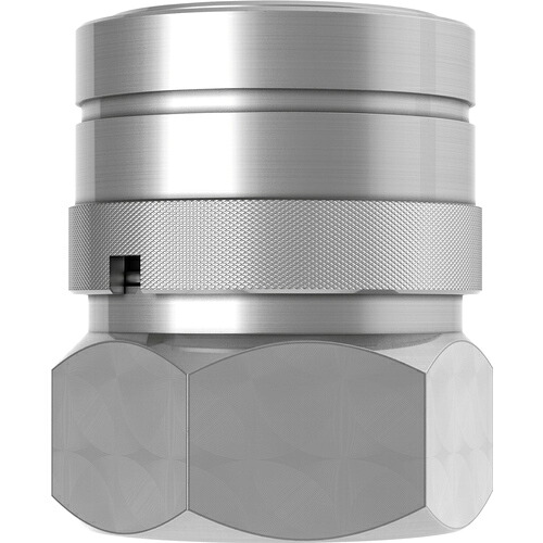 セインジャパン（CEJN）　フル・フローカップリング（ソケット）呼径２５ｍｍ　ステンレス製　バルブなし　Ｇ１”メネジ　ＦＰＭ　【品番：10-702-0213】