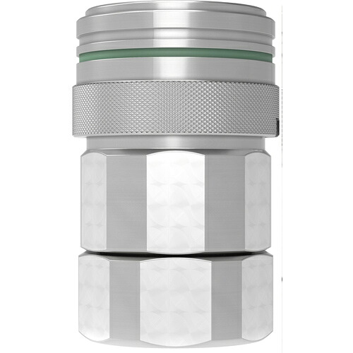 セインジャパン（CEJN）　ノン・ドリップカップリング（ソケット）呼径１９ｍｍ　真鍮製　バルブ付　Ｇ１”メネジ　ＮＢＲ　【品番：10-767-1200】