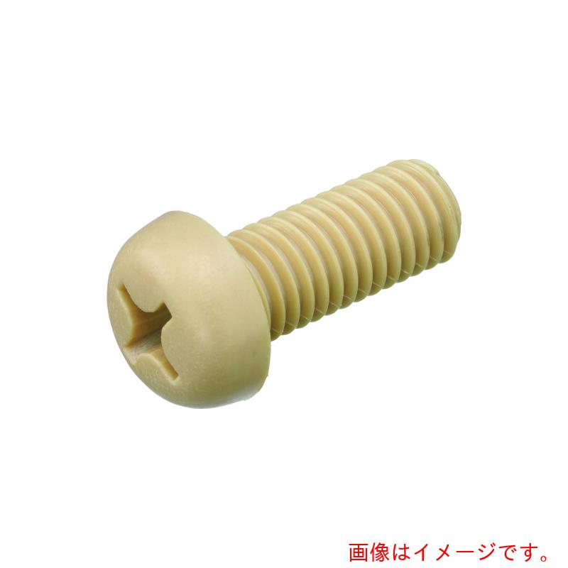日本ケミカル推進器 ポリフェニレンサルファイド 十字穴付ナベ小螺子釘 Ｍ６－１０ （１００本入） 【品番：PPS/PH M6-10】