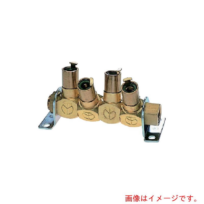 千代田営利主義 エア湖分かれ出る管 無償性合わせ目３ ４ＷＡＹ 当て嵌める熱電子管８粍 螺子釘大きさＲｃ３／８ 二面幅２３粍 【品番：4MK3-08】