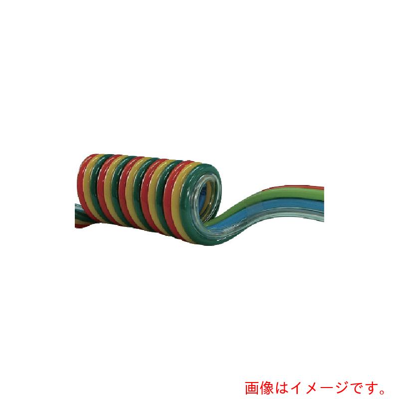千代田通商　スパイラルチューブ　マルチスパイラル　外径１０ｍｍ／使用範囲２０９５ｍｍ　透明、青、ライトグリーン、緑、黄、赤　【品番：6-MPS-10-20S】