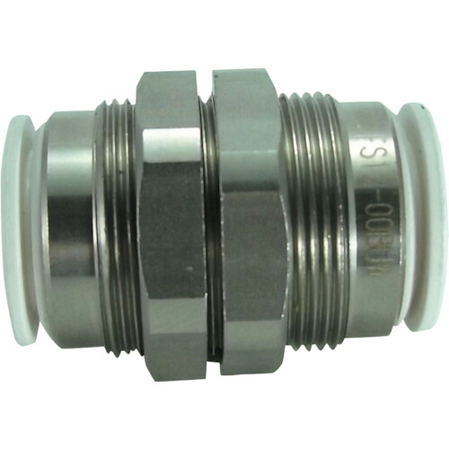 【メール便対応】千代田通商　ファイブＳＵＳバルクヘッドユニオン　白　１２ｍｍ　【品番：FS12-00BUW】