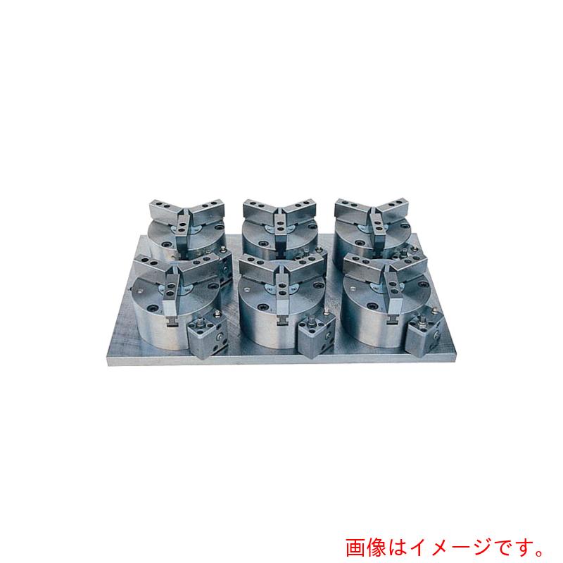 【別途送料あり】小林鉄工　Ｖｉｃｔｏｒ　ジグチャック　ＴＶ０３　３インチ　３爪　６連マルチプレート仕様　【品番：TV03-6P】