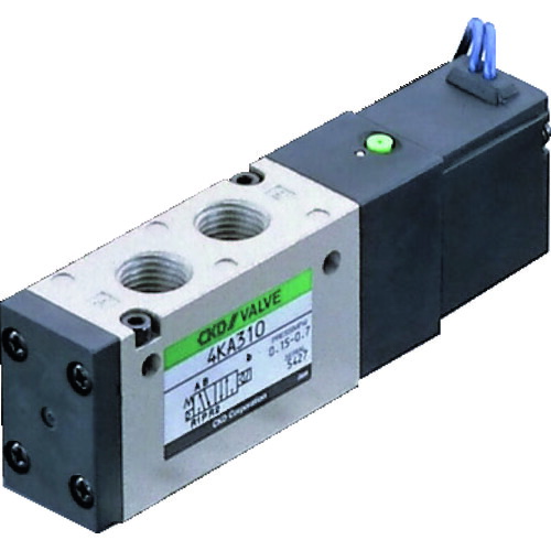 CKD　電磁弁　パイロット式５ポート弁セレックスバルブ　４Ｋシリーズ　０．６５Ｃ　Ｍ５　ＡＣ１００Ｖ　【品番：4KA110-M5-AC100V】
