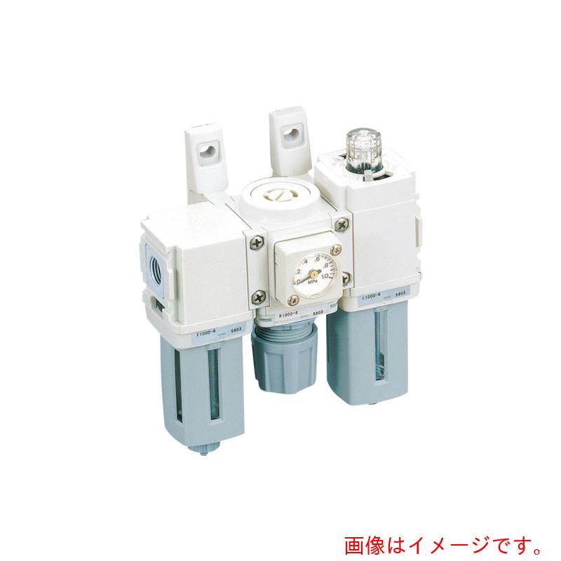 CKD FRLユニット F.R.Lコンビネーション 標準白色シリーズ Rc1/4 フィルタ・手動付オートドレン 【品番:C1000-8-W-F1】