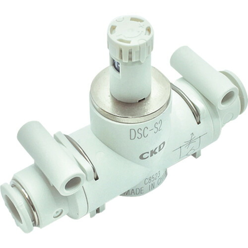 【メール便対応】CKD　ダイヤル付スピードコントローラ　インラインタイプ　【品番：DSC-S2-10-H1010】