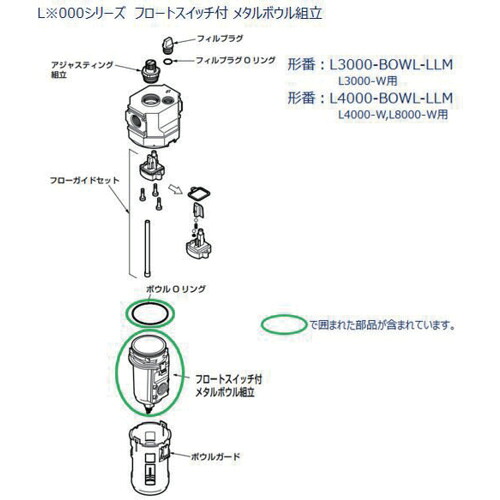 CKD Ｌ４０００、８０００続きもの用 どんぶり鉢精神的な統合 【品番：L4000-W-BOWL-LLM】