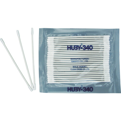 クリーンクロス　ＨＵＢＹ　３インチ　工業用綿棒（先端筒型）ＢＢ&minus;０１２ＭＢ　（８０００本入）　【品番：BB-012MB】｜住設プロ　店