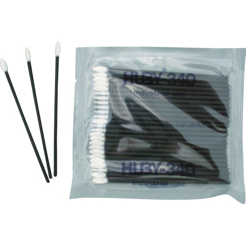 クリーンクロス　ＨＵＢＹ　３インチ　工業用綿棒（先端平型／導電プラ軸使用）ＦＳ－０１０ＭＢ　（５０００本入）　【品番：FS-010MB】