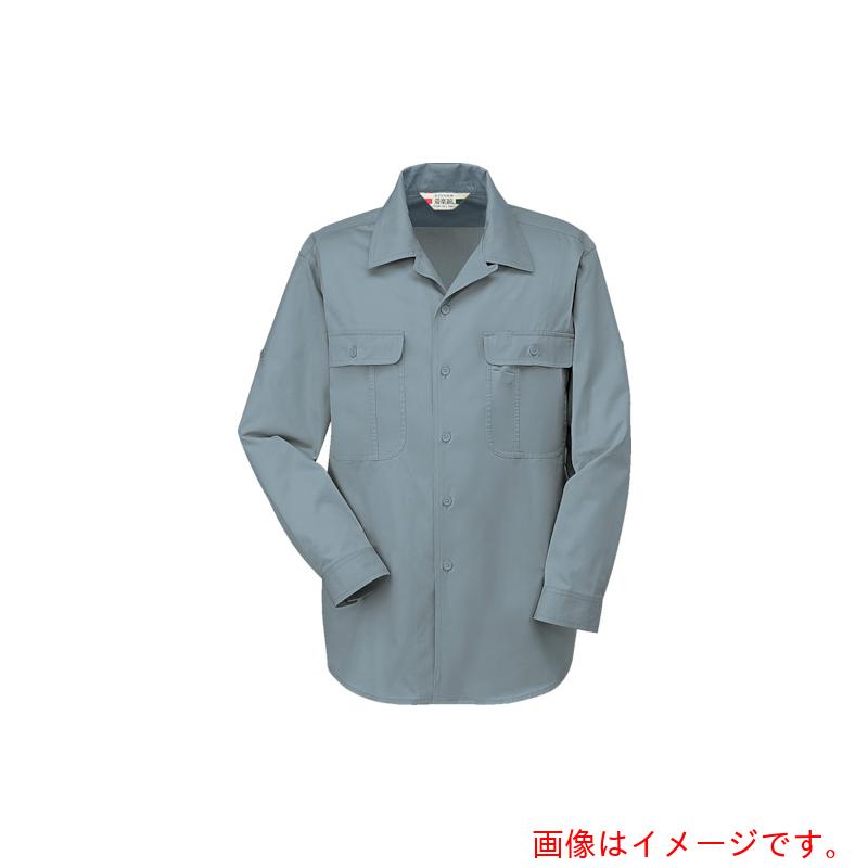 コーコス信岡(co-cos) 長袖開襟シャツ408 6 Pブルー EL 【品番:408-6-EL】
